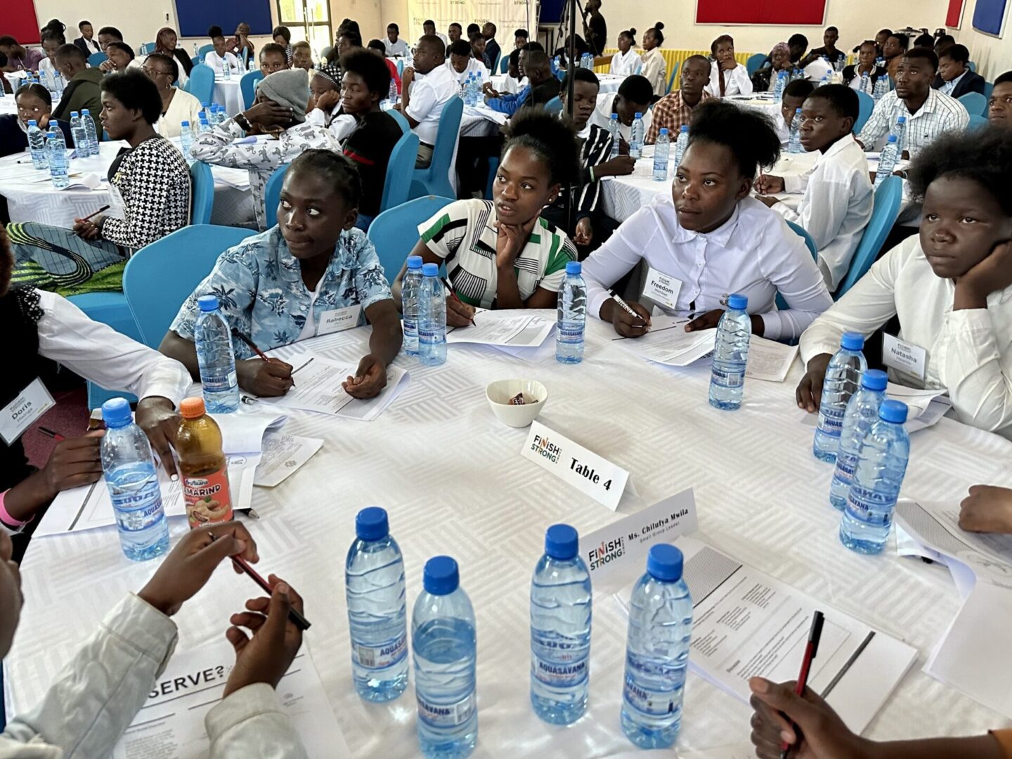 Students engaged in a group discussion