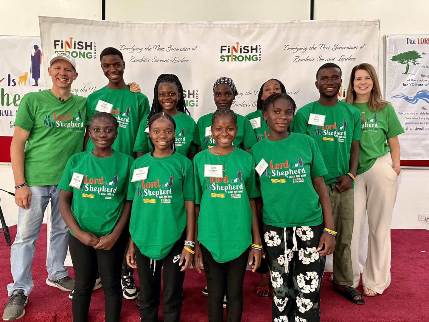 Team gathered for a community event