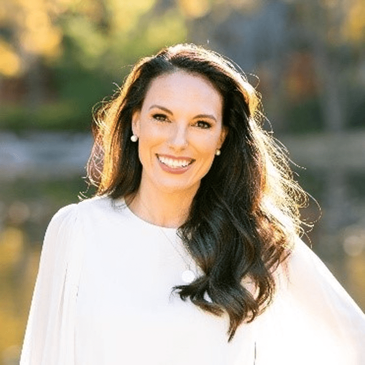 Woman outdoors with long dark hair