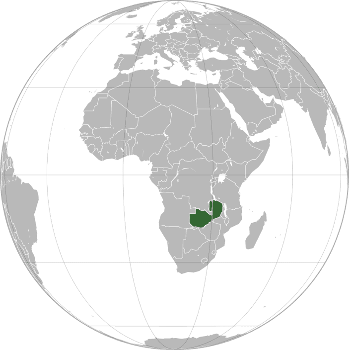 Zambia Continent Map